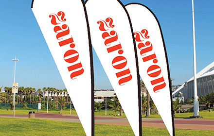 Fabric Material Printing Teardrops - Wamgits Branding