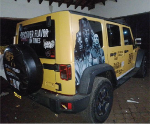 Johnnie Walker Jeep branding