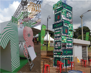 Safaricom Mpesa at 18 branding at KICC