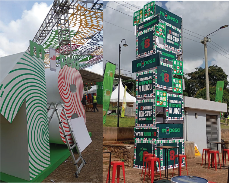 Safaricom Mpesa at 18 branding at KICC